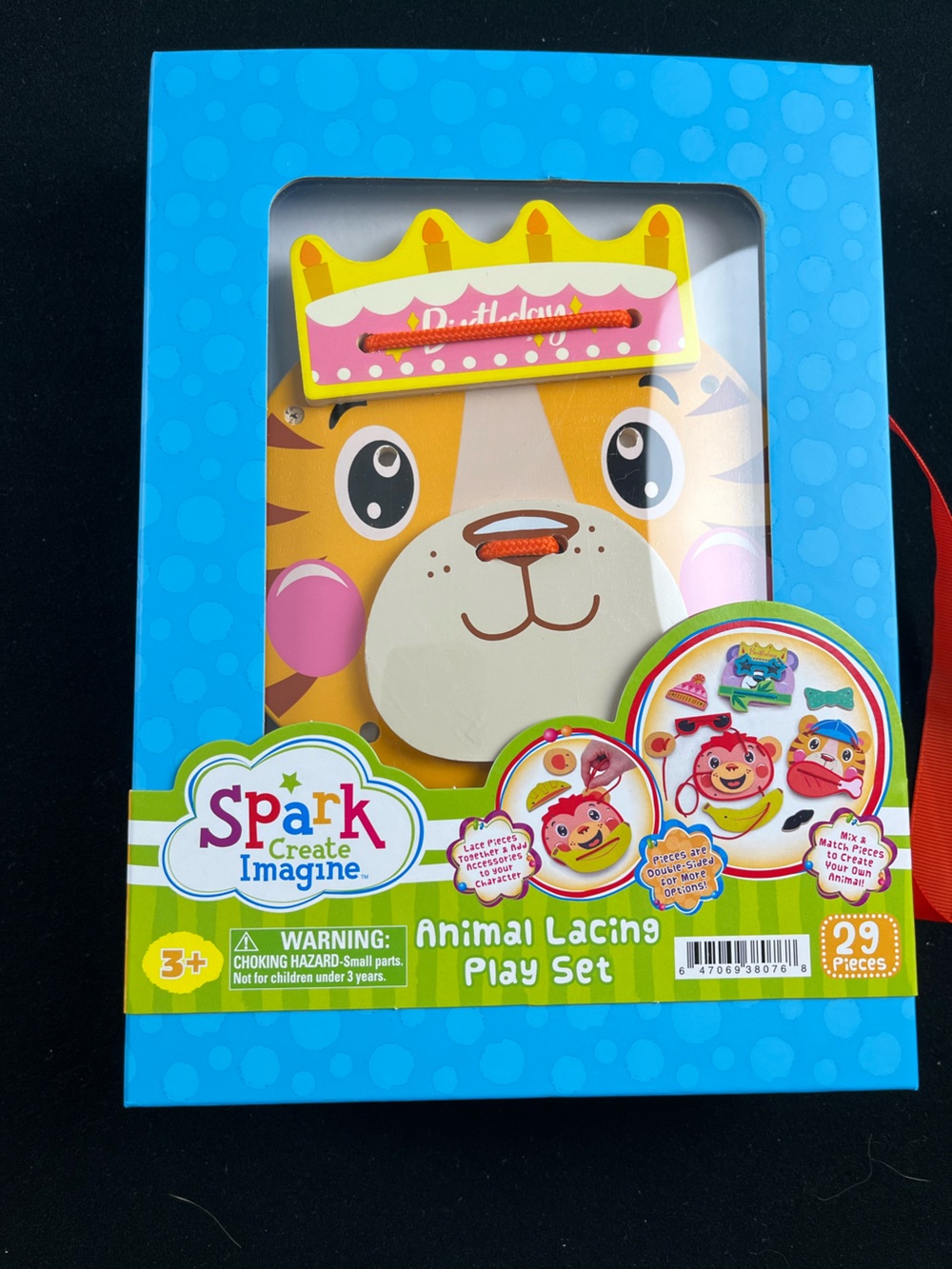 Spark Create Imagine Animal Lacing Play Set - Yellow & Pink